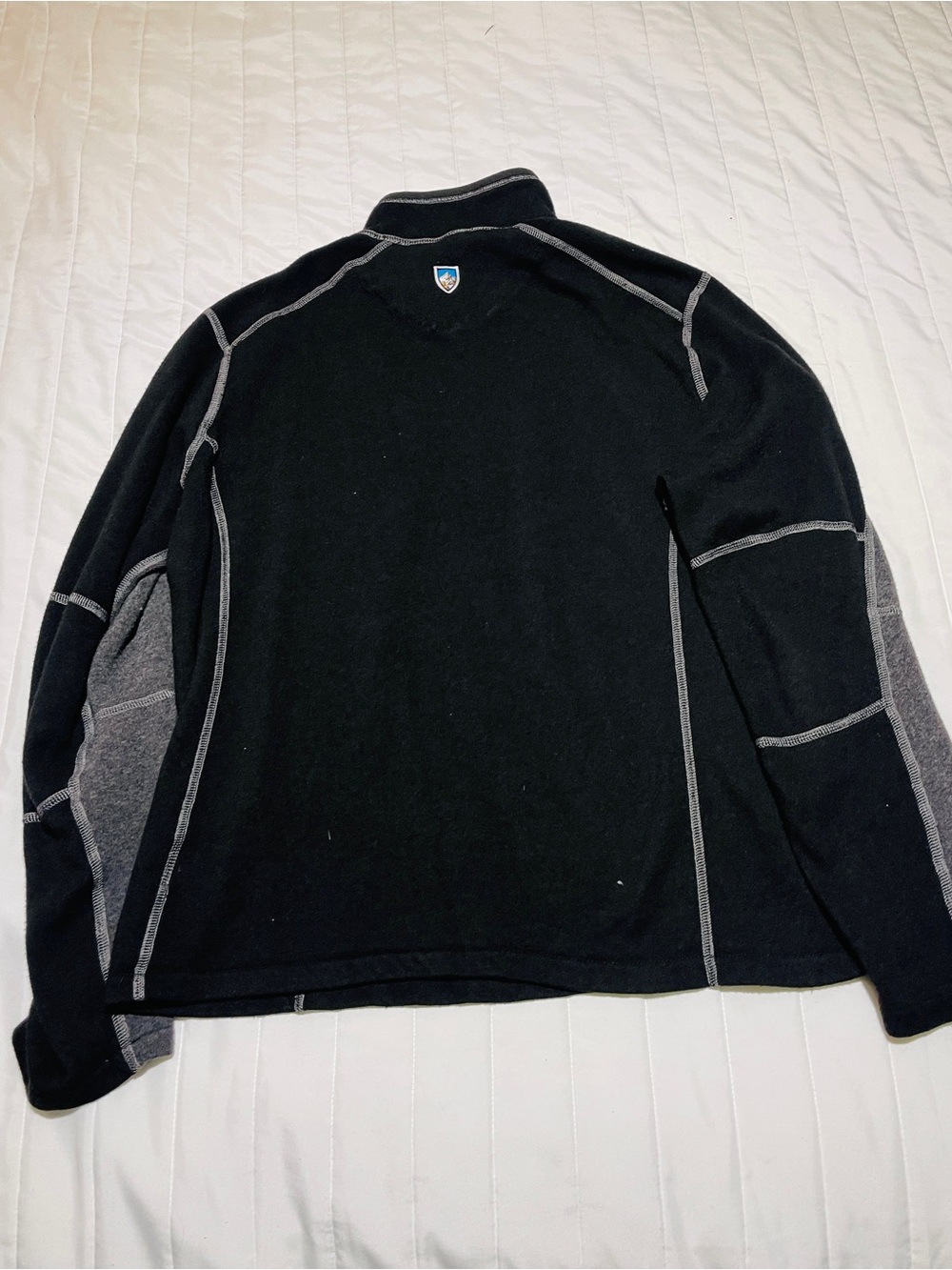 Kuhl Men's Black with Dark Gray Sleeve Performance Half-Zip - Picture 5 of 7